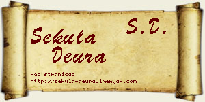 Sekula Deura vizit kartica